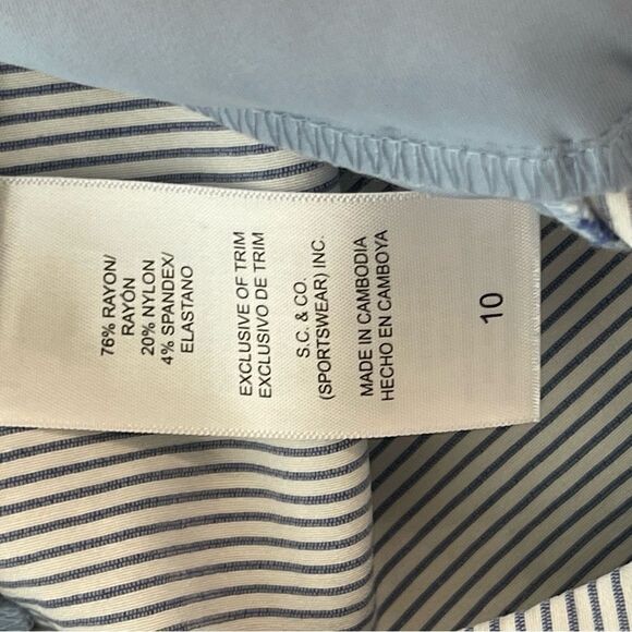 S.C.& CO. Women’s Stripe Tummy Control Capri Pants Size 10 - Picture 10 of 10